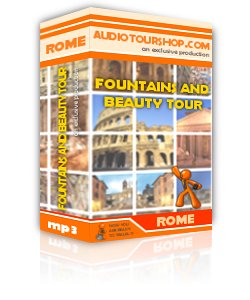 Box of mp3 audio tour 'Fountains and beauty Tour', in Rome